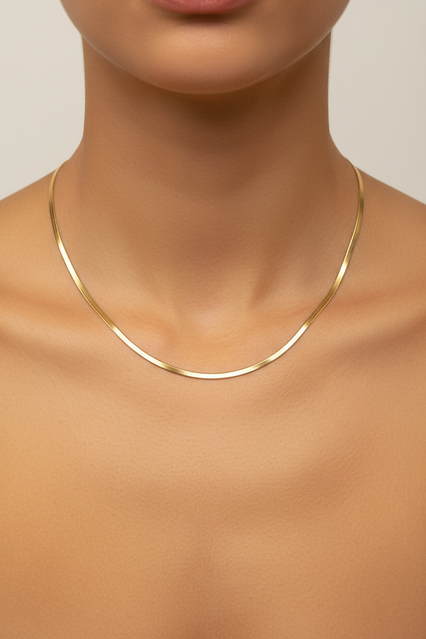 Halskette aus Edelstahl Gold
