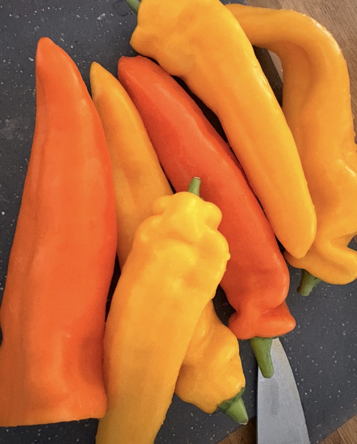 Paprika Samen - Rosa Wange - Orange Spitzpaprikas
