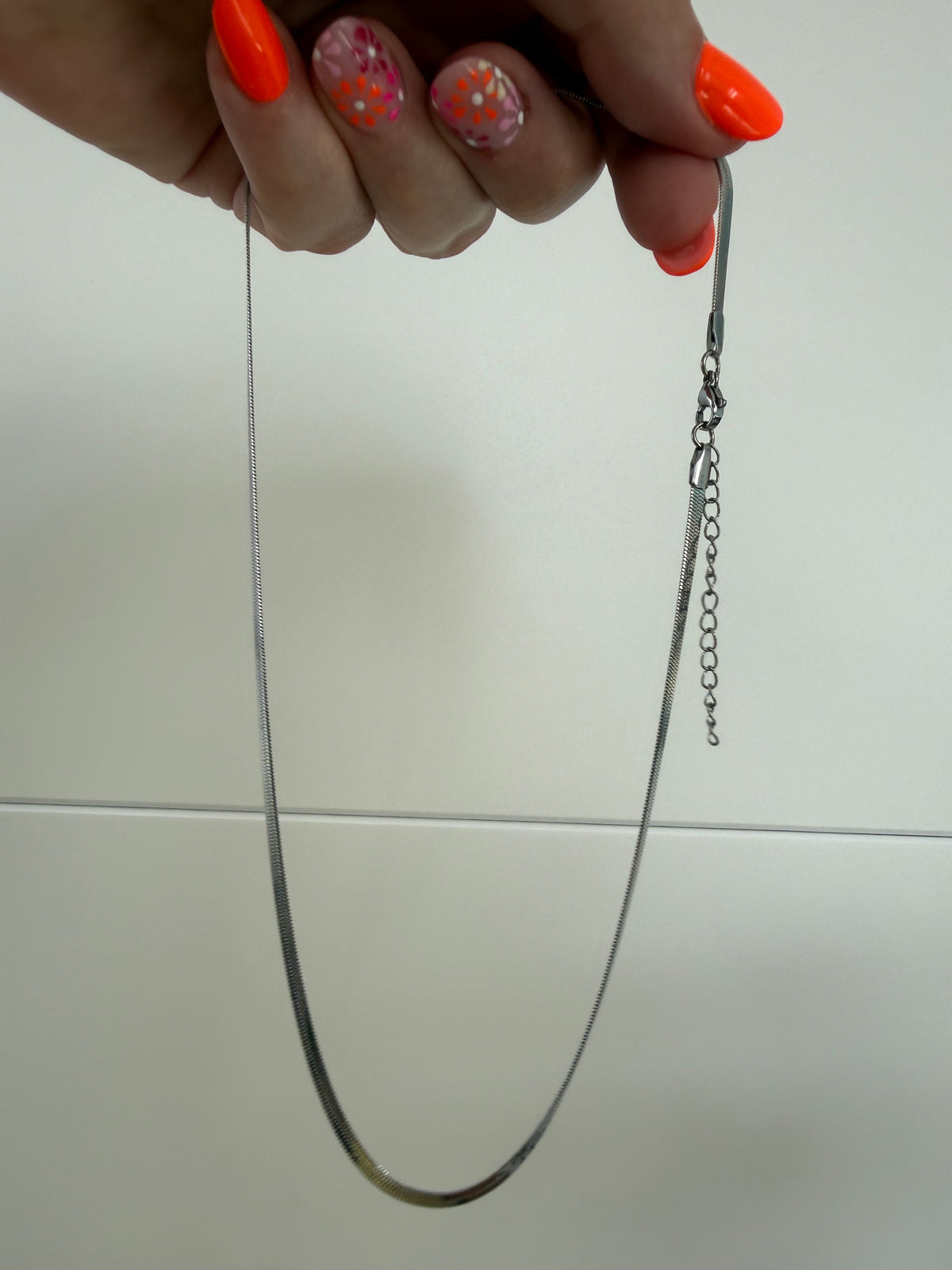 Halskette aus Edelstahl Silber