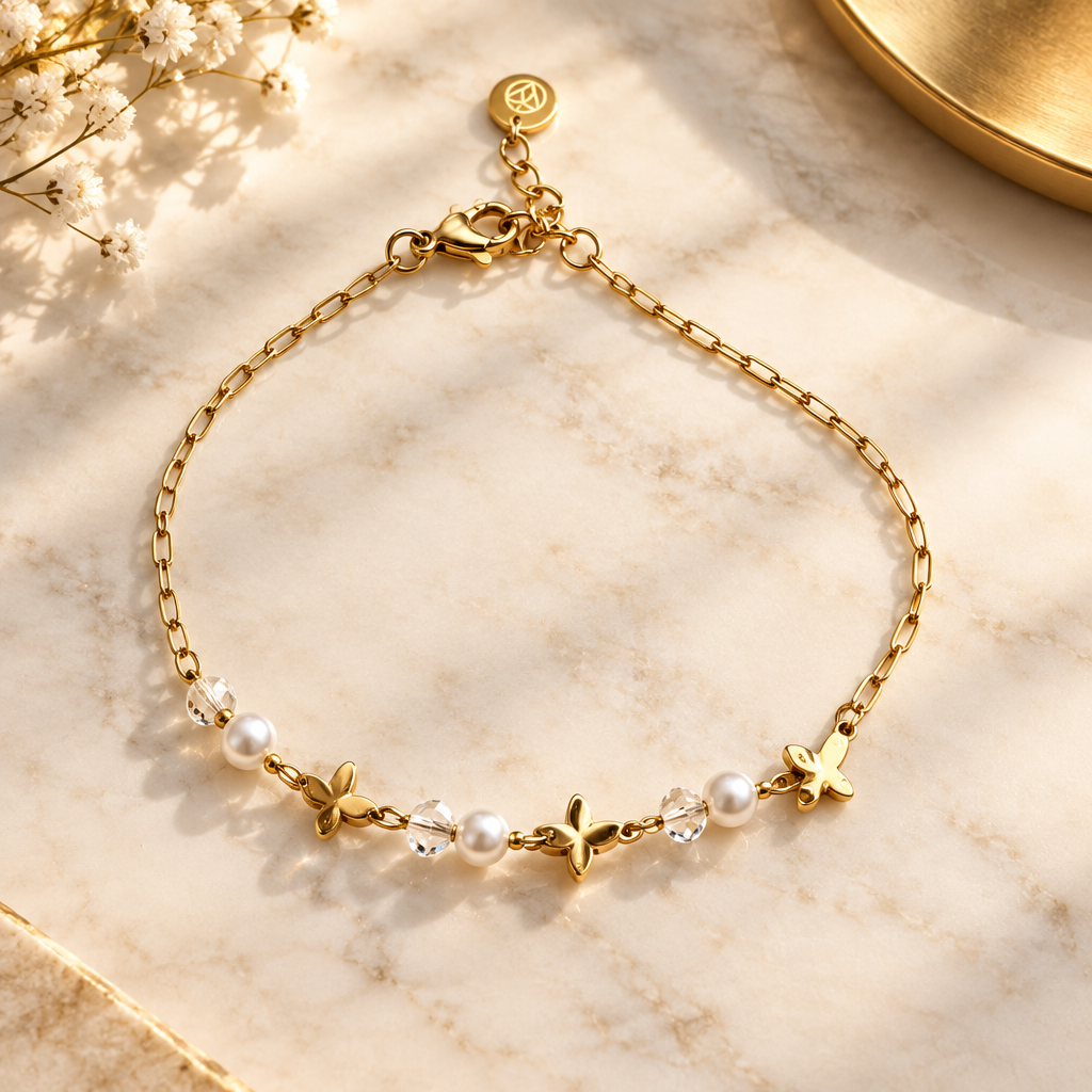 Gold Butterfly Bracelet – Square Ad