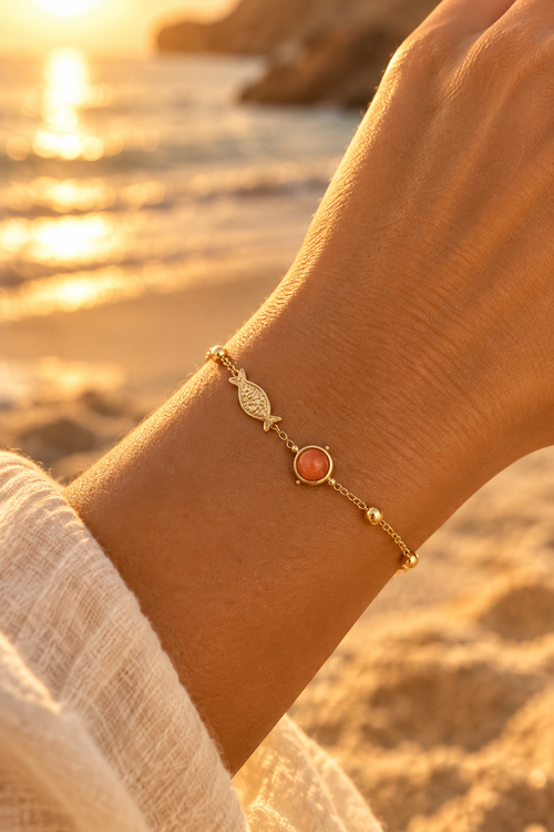 Gold Fisch Armband Lifestyle