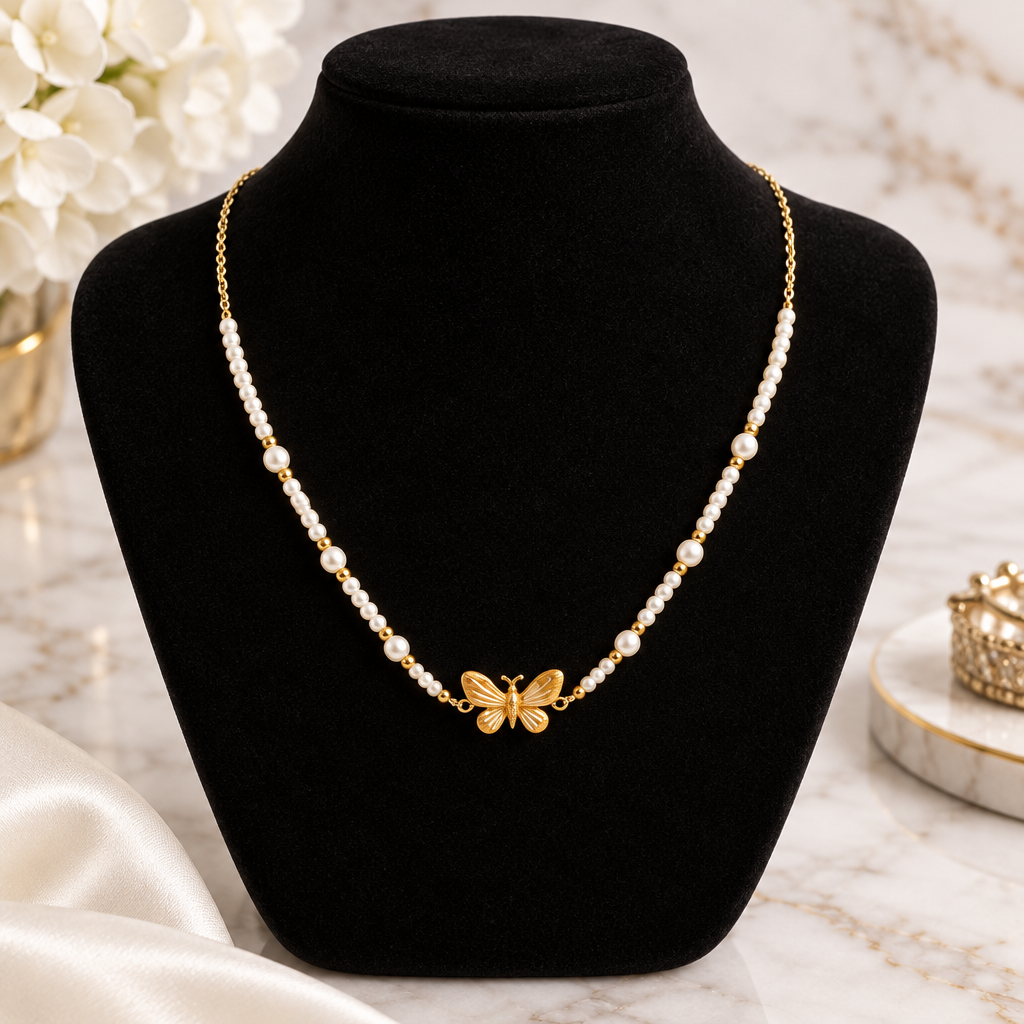 Pearl Butterfly Necklace – Studio