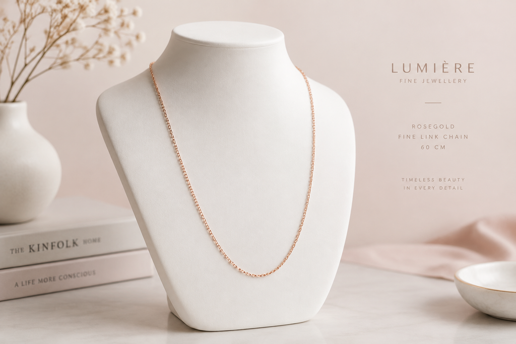 Rosegold Kette Display